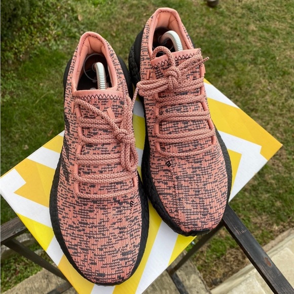 Adidas Pureboost Salmon Pink Black Shoes Athletic Boost Men\'s main image 4